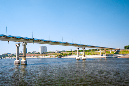 Abutments for Bridge across river Akhtuba in Volgograd